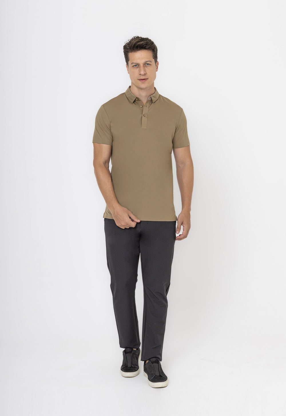 Polo Comfort Tech Caqui