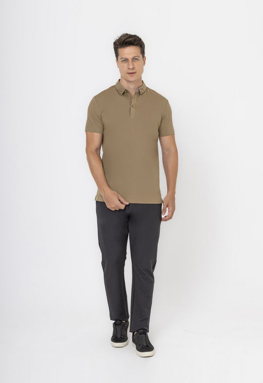 Polo Comfort Tech Caqui