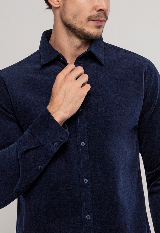 Camisa Cotelê Garments Marinho