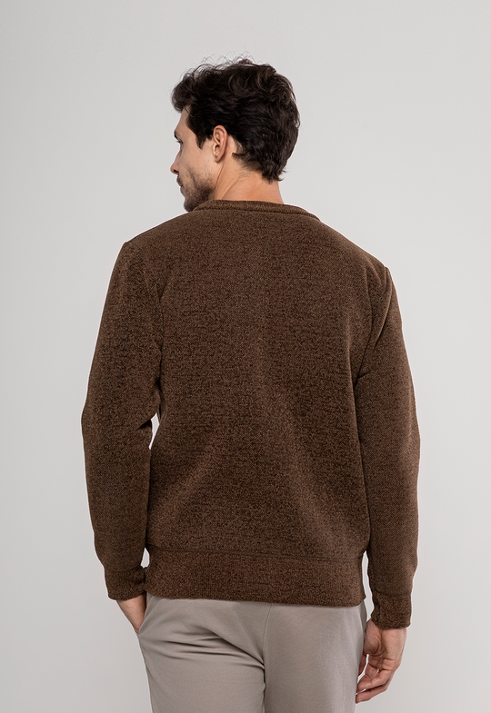 Suéter Peluciado Basic Marrom