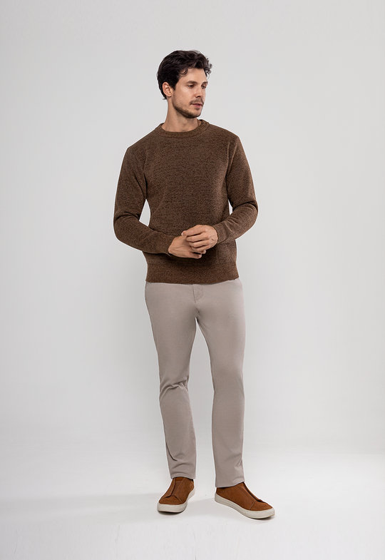 Suéter Peluciado Basic Marrom