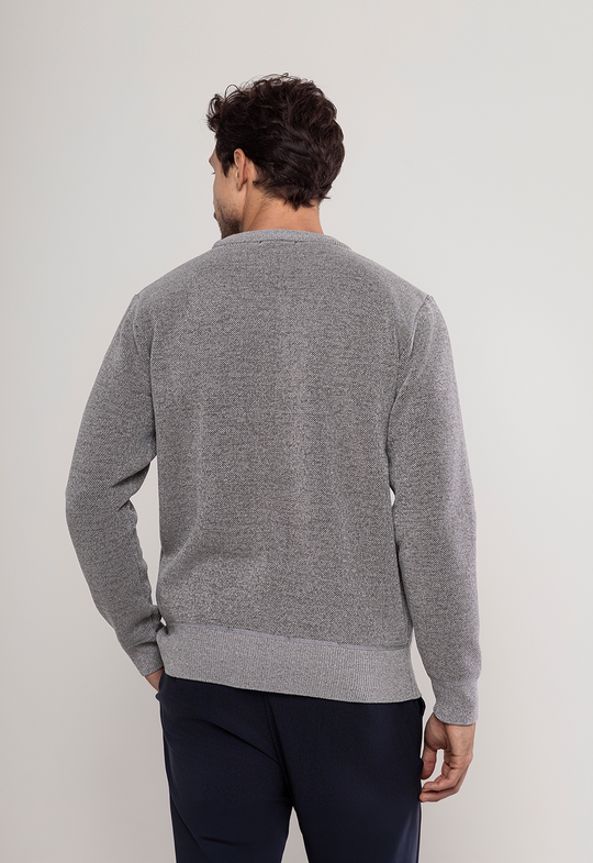 Suéter Peluciado Basic  Cinza