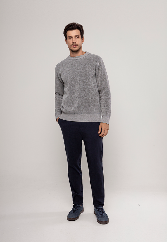 Suéter Peluciado Basic  Cinza