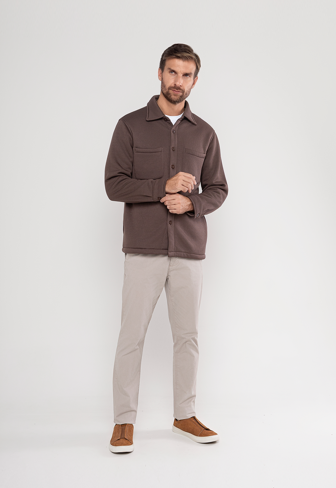 Camisa Premium Forrada Em Sherpa Marrom