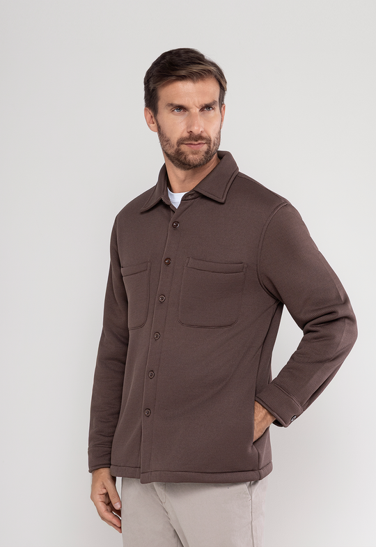 Camisa Premium Forrada Em Sherpa Marrom