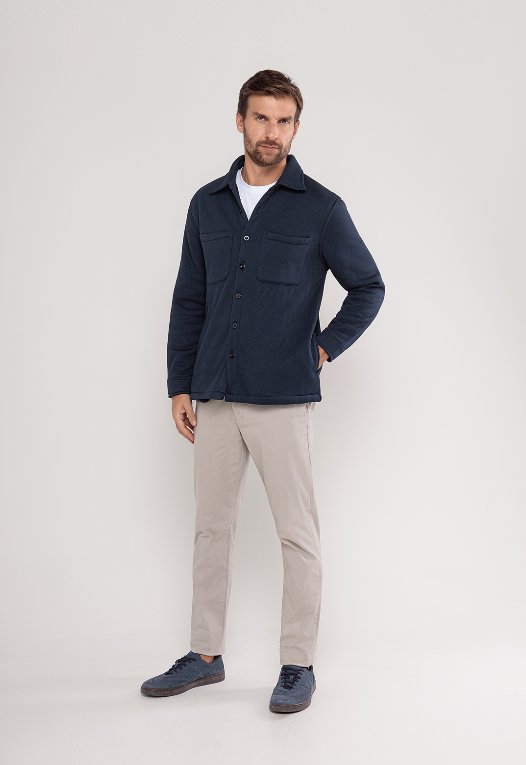 Camisa Premium Forrada Em Sherpa  Marinho