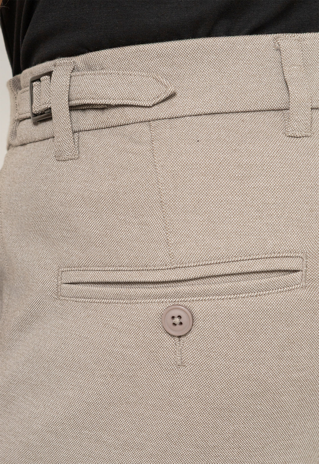 Calça Malha Ajuste Cos Bege Mescla