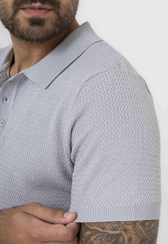 Polo Tricot Metropolitan Cinza