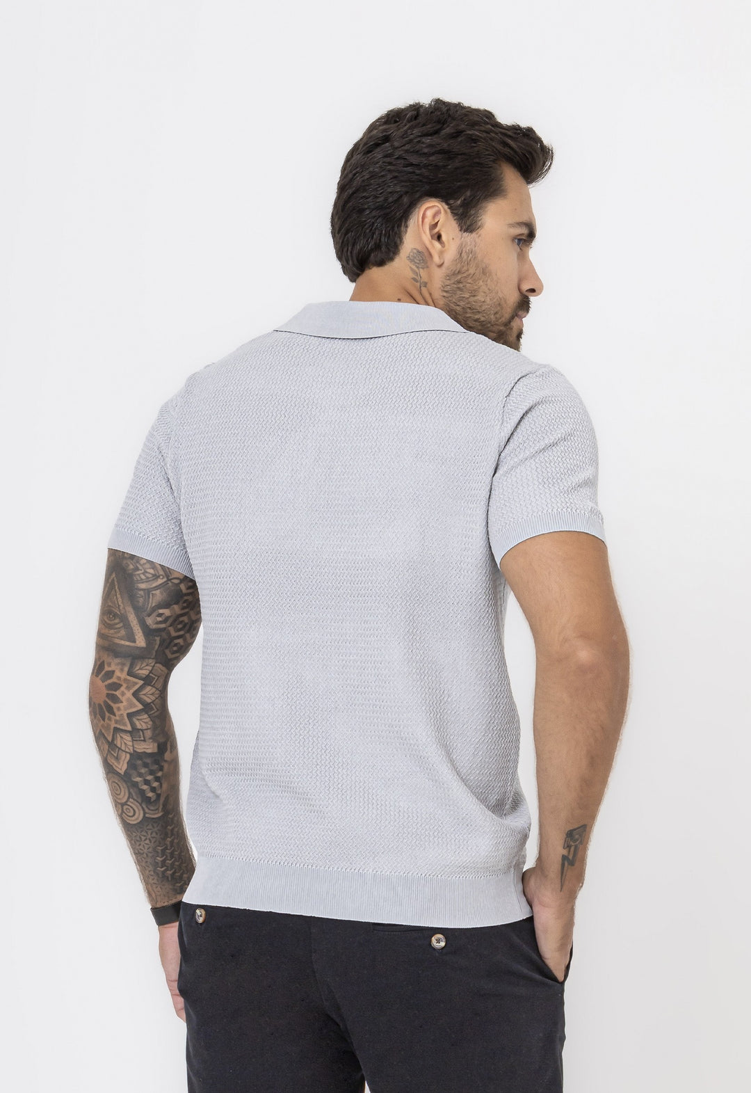 Polo Tricot Metropolitan Cinza