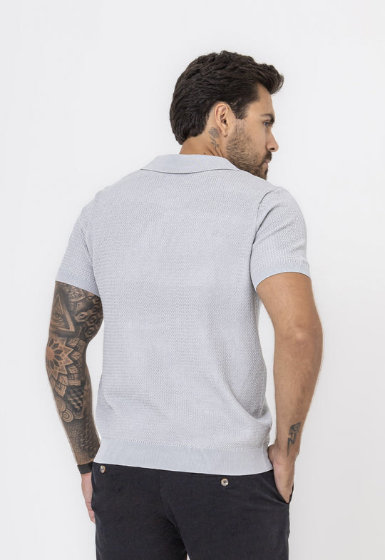 Polo Tricot Metropolitan Cinza