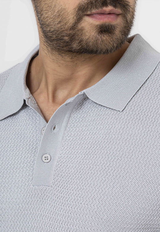 Polo Tricot Metropolitan Cinza