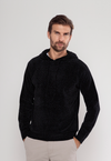 Tricot Mesclado C/ Capuz Preto