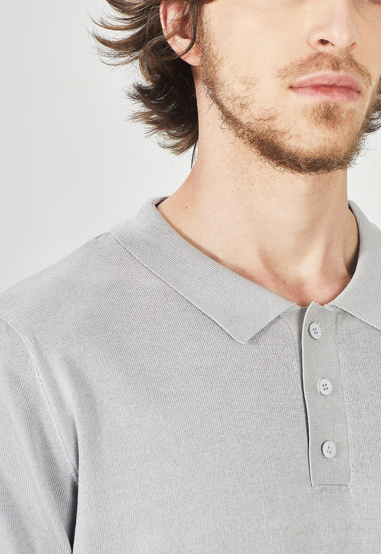 Polo Tricot Design Cinza