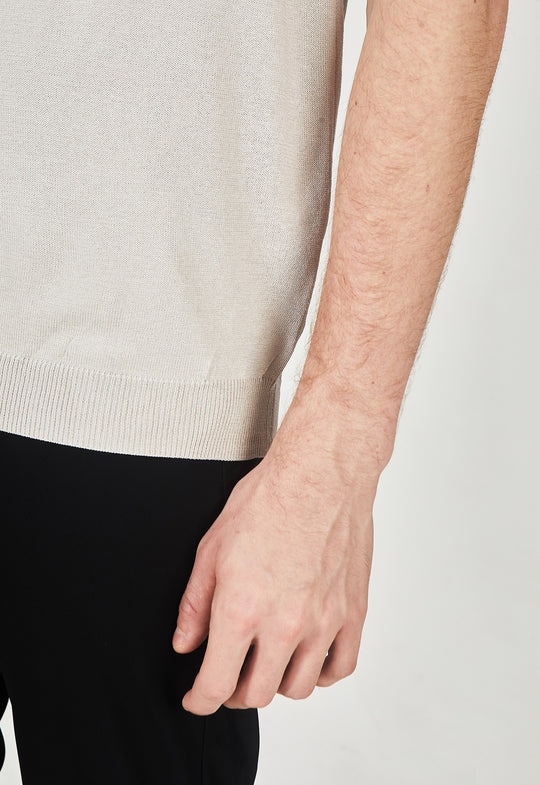 Polo Tricot Design Bege