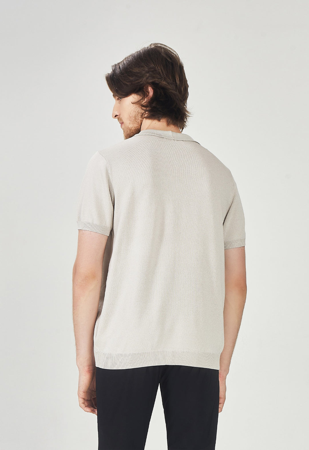 Polo Tricot Design Bege