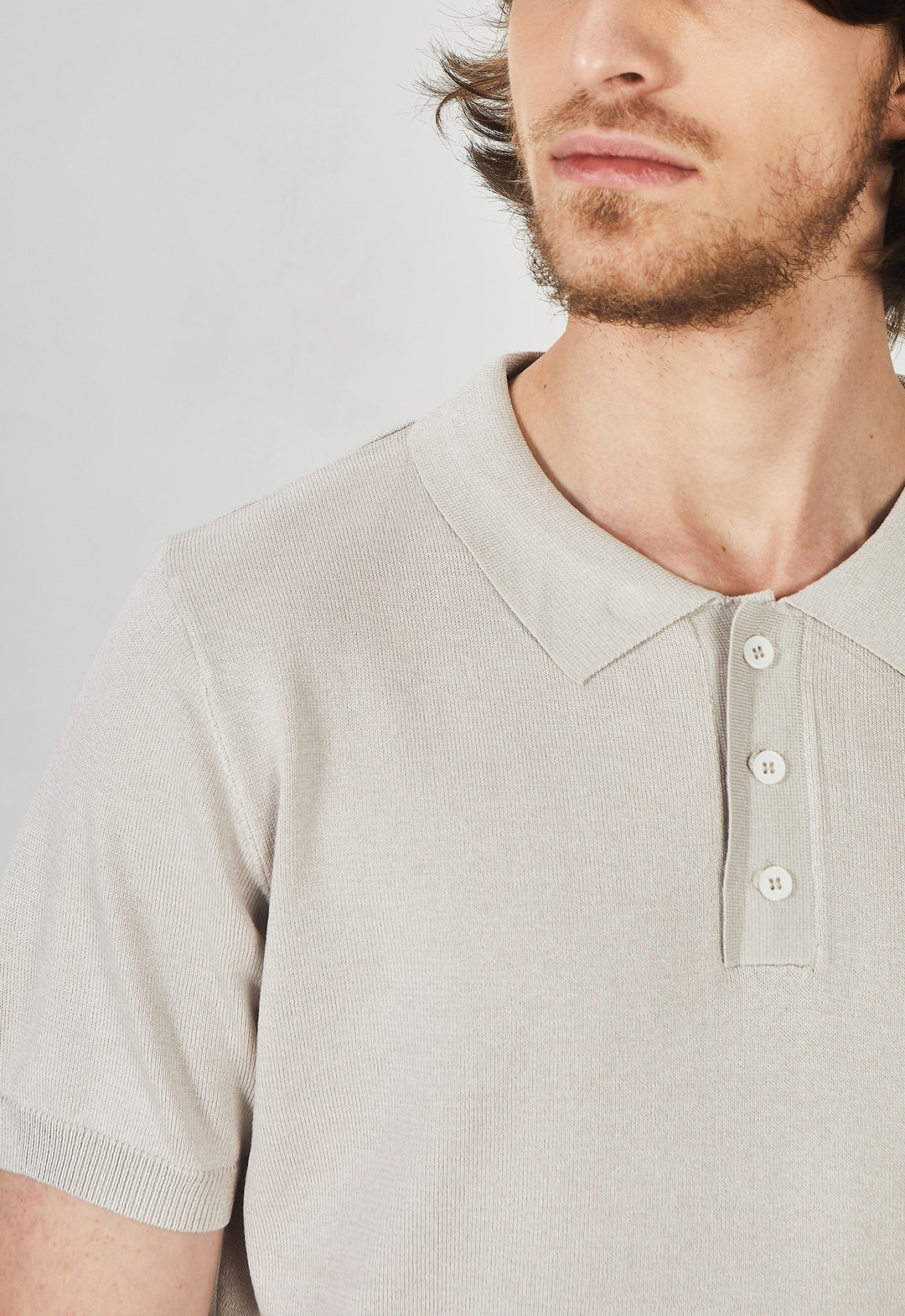 Polo Tricot Design Bege
