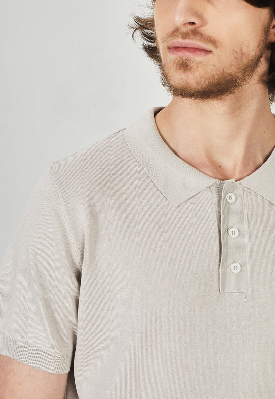 Polo Tricot Design Bege