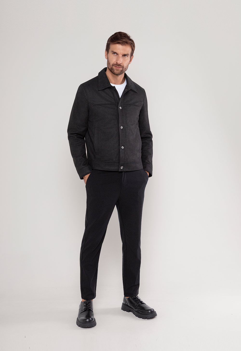 Jaqueta Suede Texturizada Classic Preta