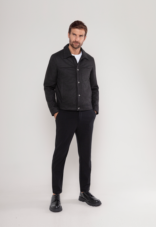 Jaqueta Suede Texturizada Classic Preta