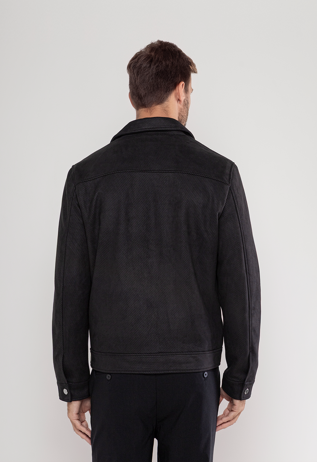 Jaqueta Suede Texturizada Classic Preta