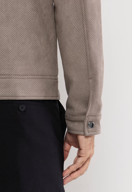 Jaqueta Suede Texturizada Classic Caqui