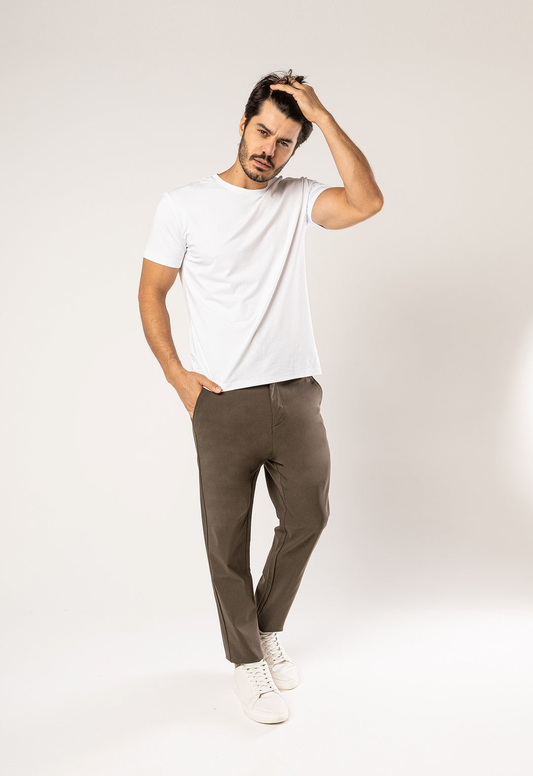 Calça Social Versátil Verde Militar