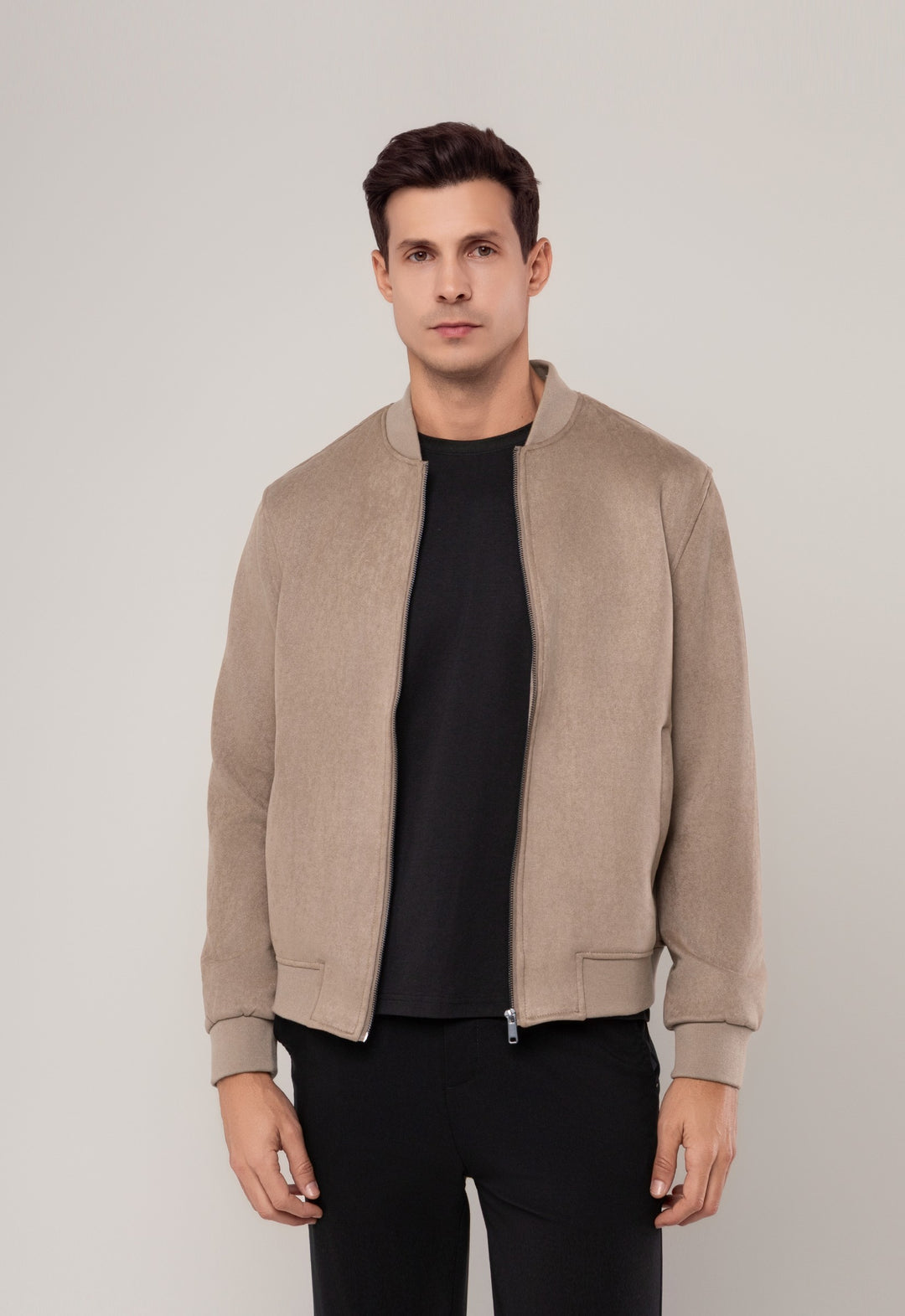 Jaqueta Bomber Suede Berlim Caqui