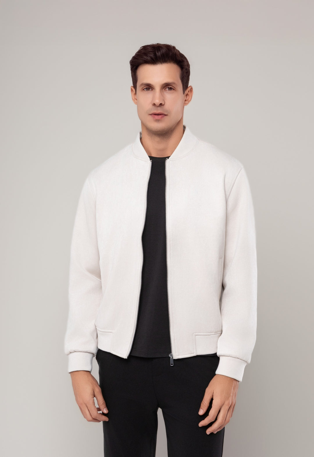 Jaqueta Bomber Suede Berlim Off White
