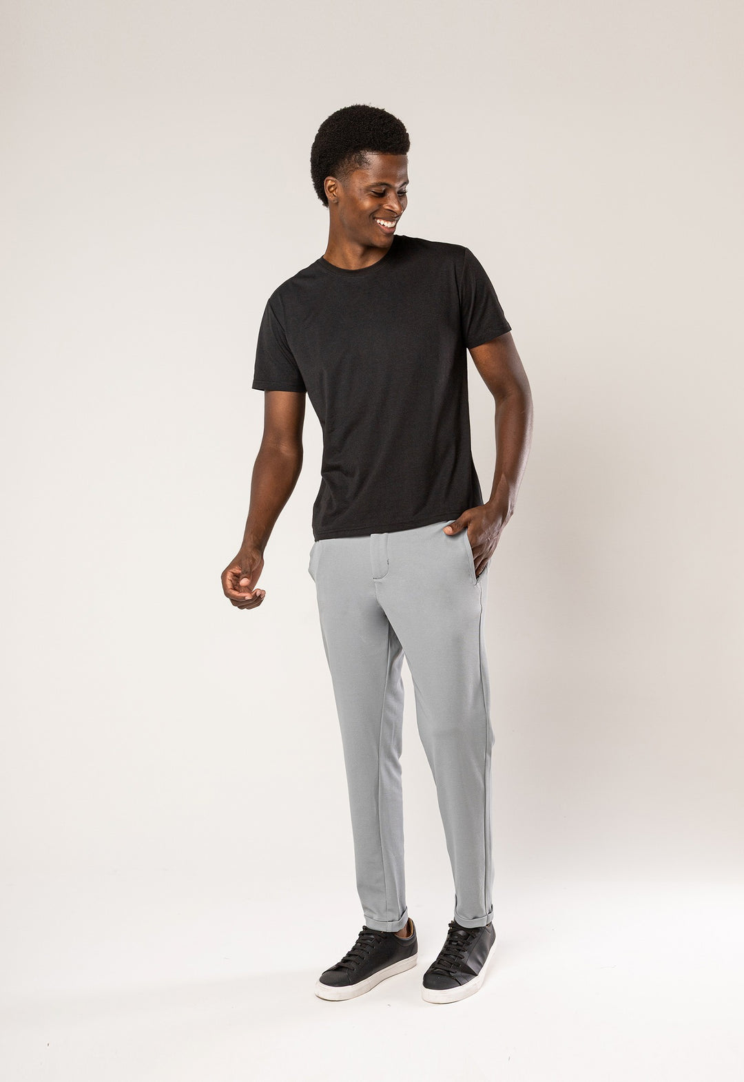 Calça Comfort Piquet Cinza