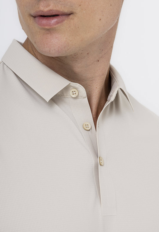 Polo Dry-Fit Motion Texturizada Bege