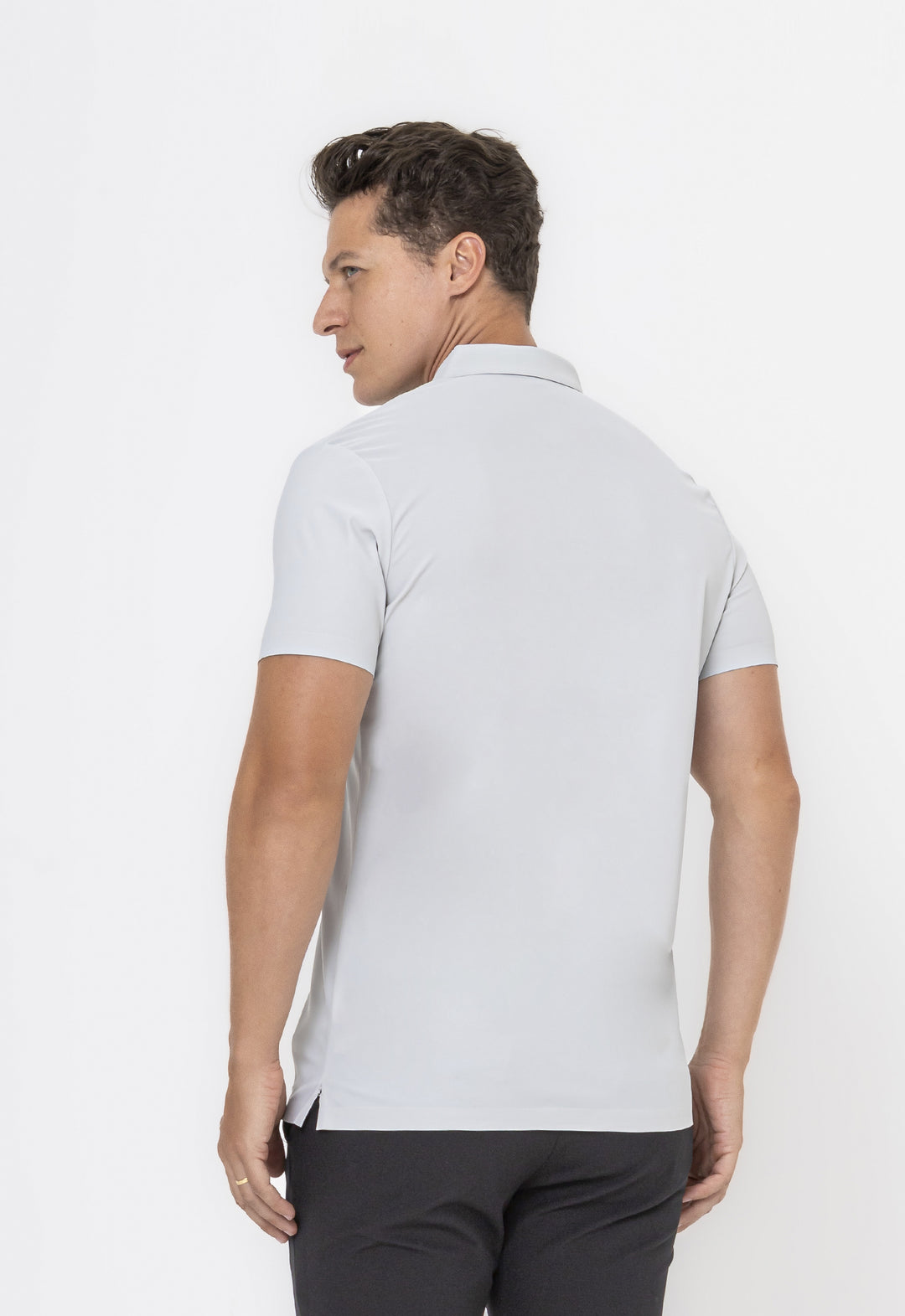 POLO DRY-FIT MOTION DESIGN CINZA CLARO