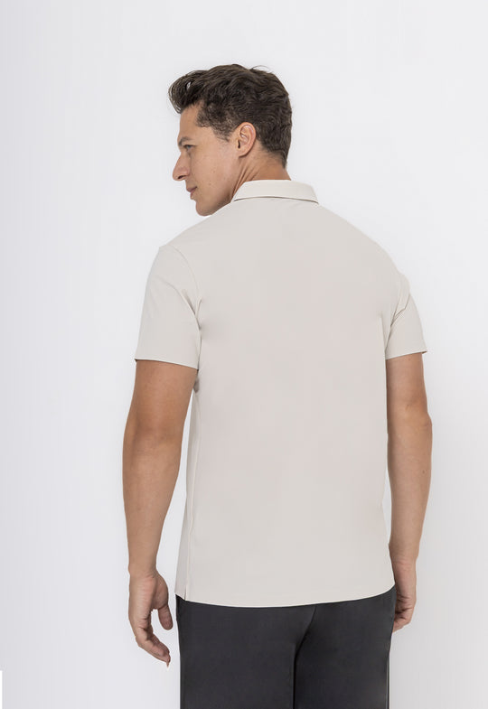 Polo Dry-Fit Motion Texturizada Bege