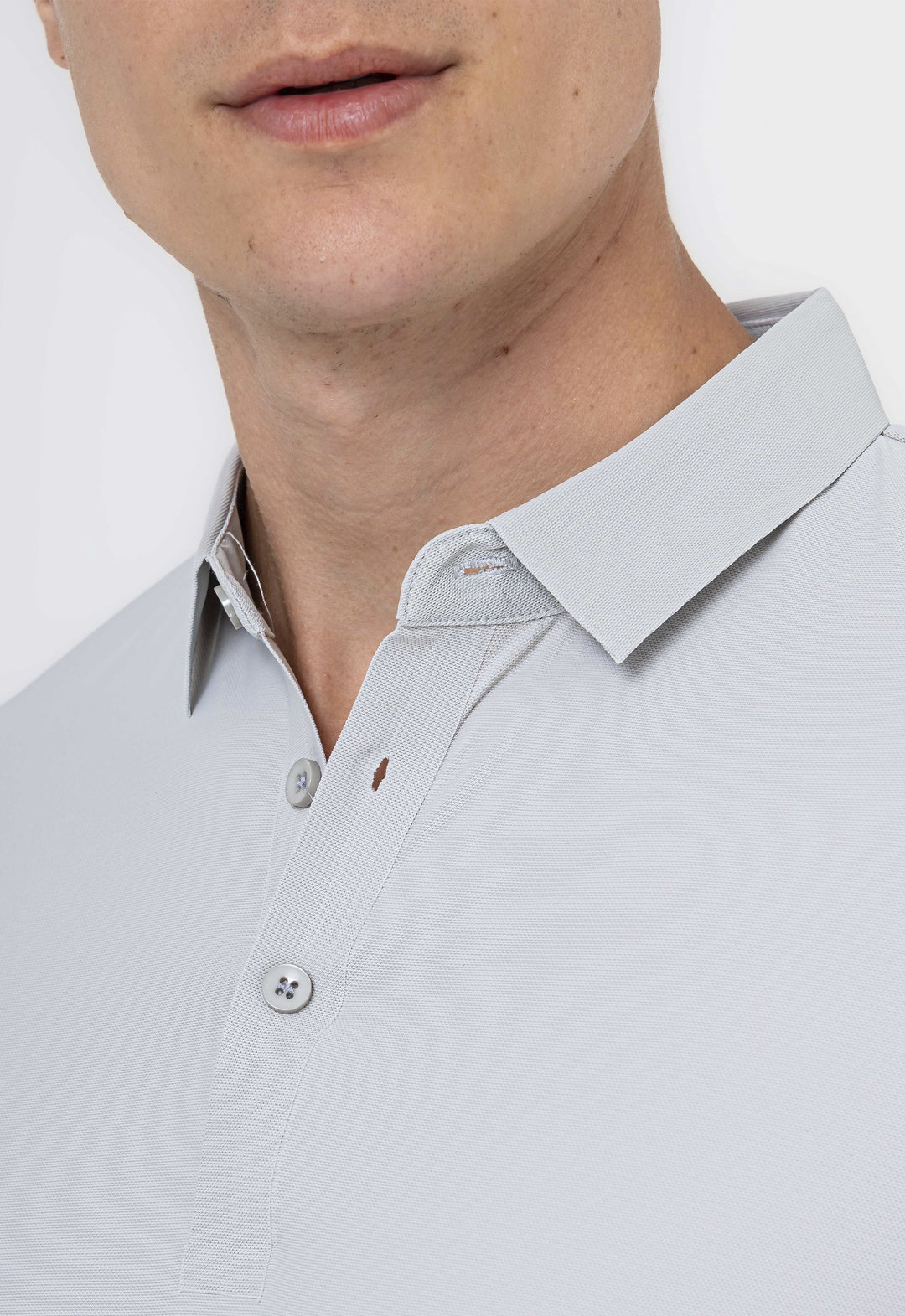 POLO DRY-FIT MOTION DESIGN CINZA CLARO
