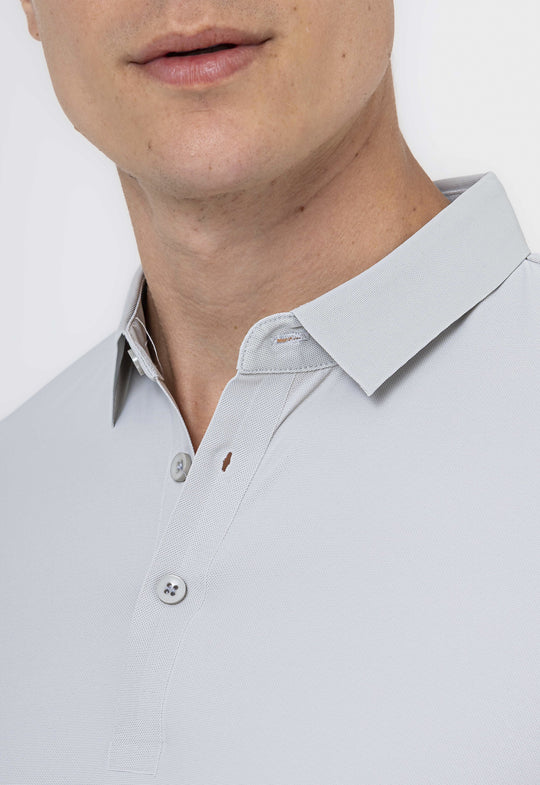 POLO DRY-FIT MOTION DESIGN CINZA CLARO