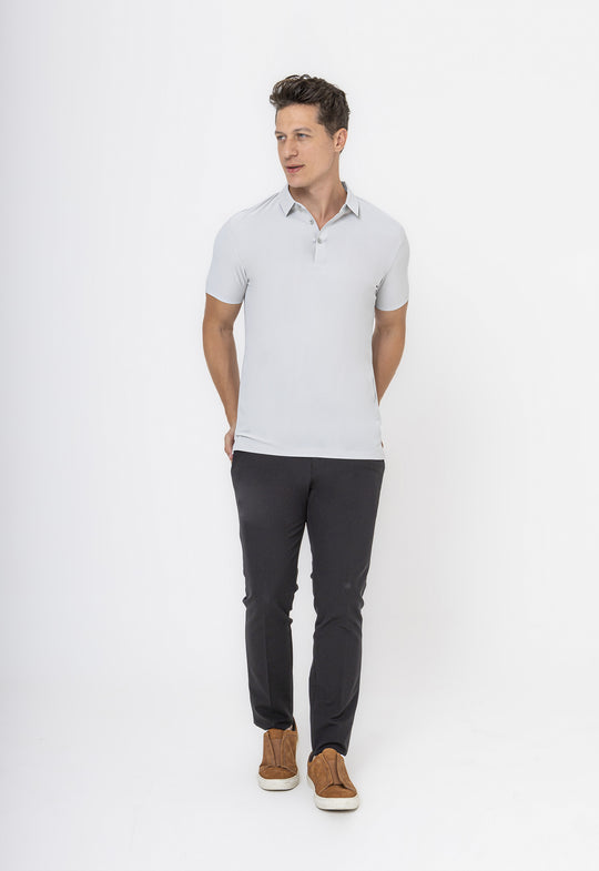POLO DRY-FIT MOTION DESIGN CINZA CLARO
