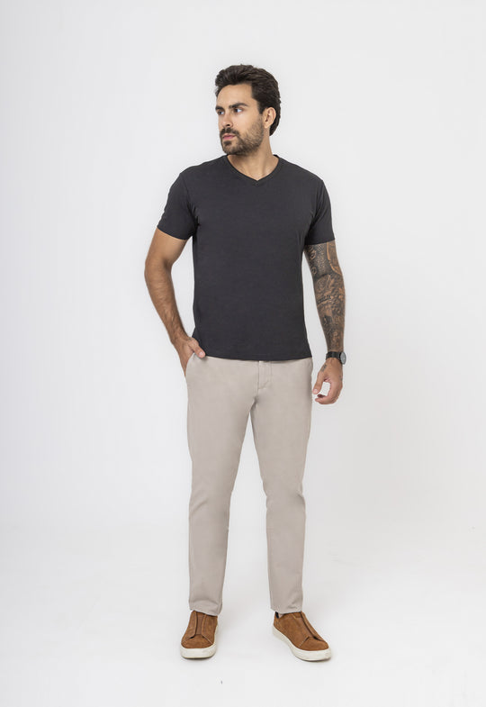 CALÇA SARJA METROPOLITAN CAQUI