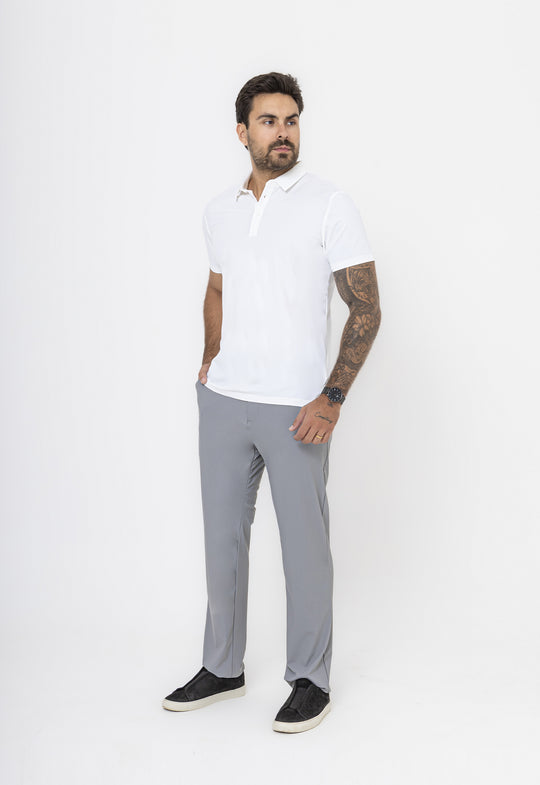 Polo Dry-Fit Motion Texturizada Off White