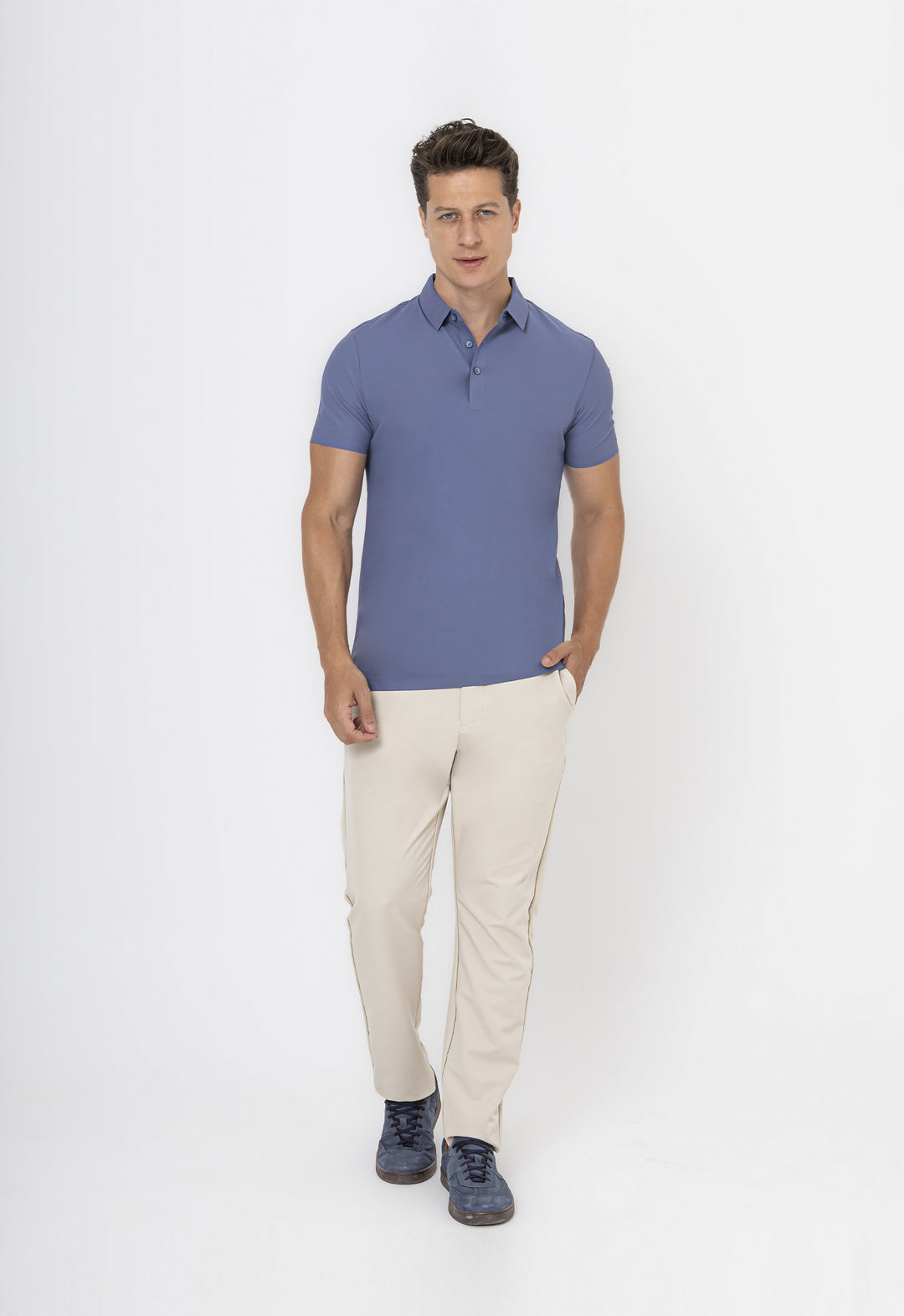 POLO DRY-FIT MOTION DESIGN AZUL