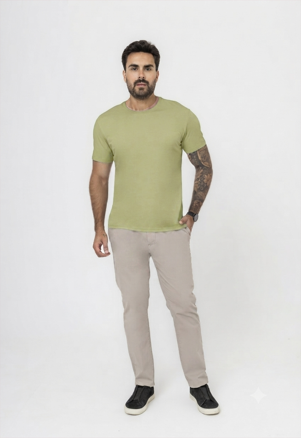 CAMISETA MALHA SORONA ABACATE