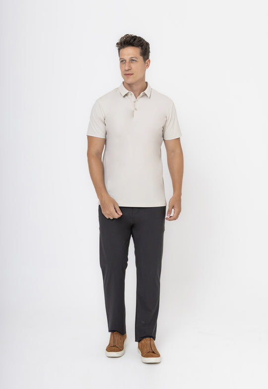 Polo Dry-Fit Motion Texturizada Bege