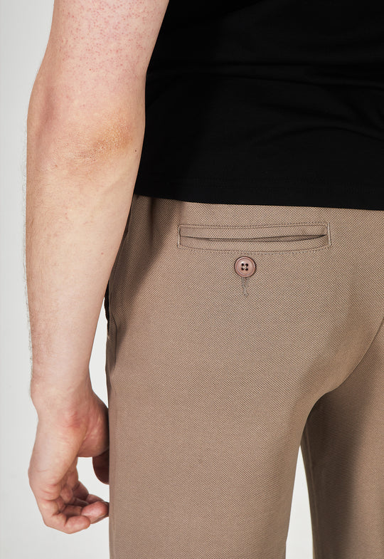 CALÇA COMFORT PIQUET CAQUI