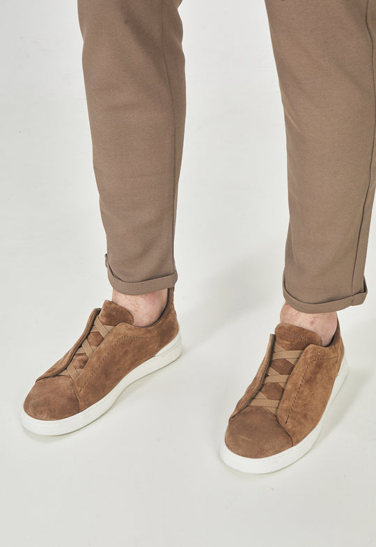 CALÇA COMFORT PIQUET CAQUI