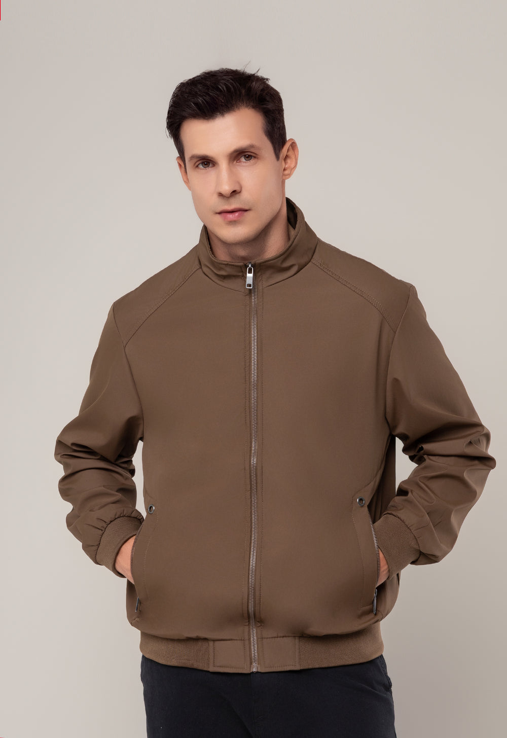 JAQUETA CASUAL FORRADA CAQUI