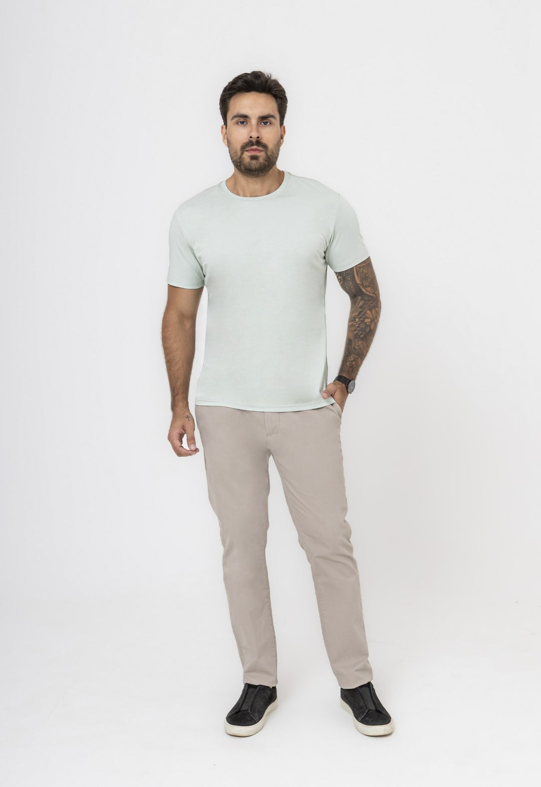 CAMISETA MALHA SORONA MENTA