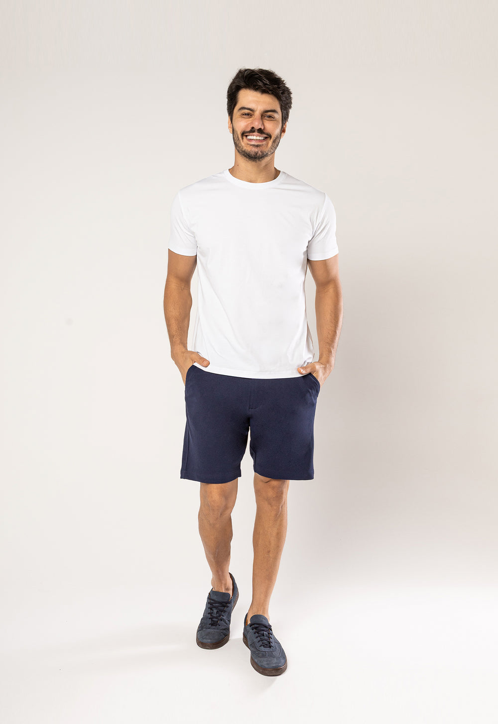 BERMUDA COMFORT PIQUET MARINHO
