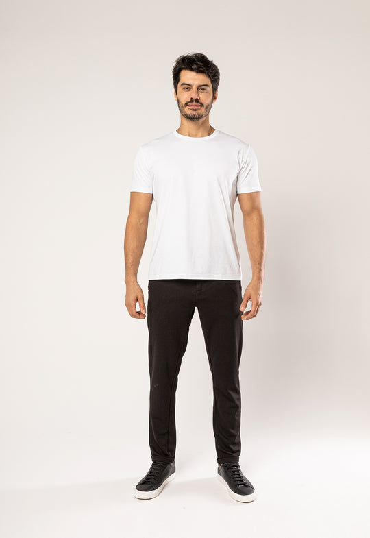 CALÇA COMFORT PIQUET PRETA
