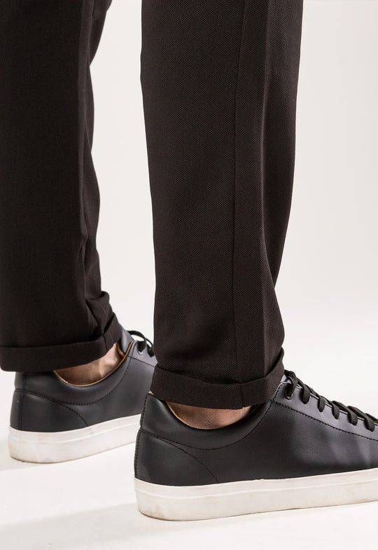 CALÇA COMFORT PIQUET PRETA