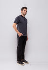 Polo Tricot Zip Cinza