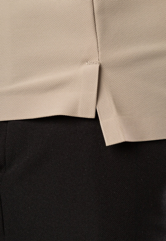 Polo Dry-Fit Motion Zip Caqui