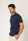 Polo Dry-Fit Motion Zip  Marinho